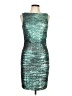 Kay Unger Metallic Teal Cocktail Dress Size 10 - photo 1