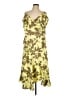 DKNY 100% Polyester Tropical Yellow Casual Dress Size 12 - photo 1