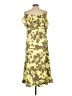 DKNY 100% Polyester Tropical Yellow Casual Dress Size 12 - photo 2