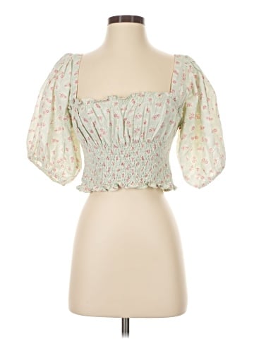Hemant & Nandita Short Sleeve Blouse (view 1)