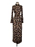 G.I.L.I. Animal Print Brown Casual Dress Size XS - photo 1