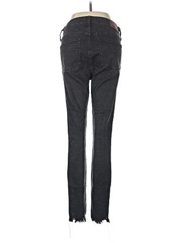 Madewell 9" Mid-Rise Skinny Jeans in Berkeley Black: Button-Through Edition (view 2)