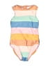 Art Class Stripes Pink One Piece Swimsuit Size 6 - 7 - photo 1