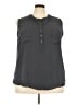 Ann Taylor LOFT 100% Polyester Gray Sleeveless Blouse Size 26 - photo 1