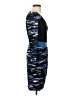 BCBGMAXAZRIA Graphic Blue Cocktail Dress Size S - photo 4