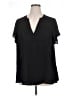 Torrid 100% Polyester Black Short Sleeve Blouse Size 1X Plus (1) - photo 1