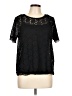 Rafaella Black Short Sleeve Blouse Size L - photo 1