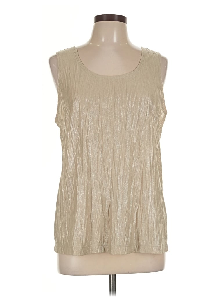 Pre-owned Chico's Sleeveless Blouse In Tan