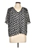 J.Crew Factory Store 100% Polyester Black Short Sleeve Blouse Size L - photo 1