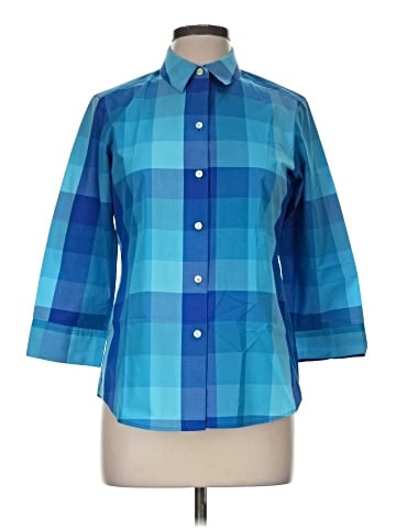Foxcroft 3/4 Sleeve Button-Down Shirt (view 1)