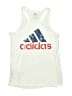 Adidas 100% Cotton White Active Tank Size 7 - 8 - photo 1