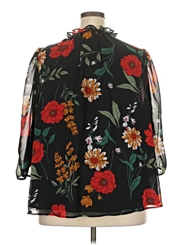 Bar III 3/4 Sleeve Blouse (view 2)