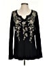 Johnny Was 100% Cotton Black Pullover Sweater Size S - photo 1