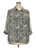 Jones & Co 100% Polyester Animal Print Silver 3/4 Sleeve Blouse Size 2X - photo 1