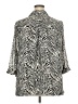 Jones & Co 100% Polyester Animal Print Silver 3/4 Sleeve Blouse Size 2X - photo 2