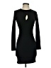 Aqua Solid Black Cocktail Dress Size XS - photo 1