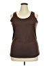 Ashley Stewart Brown Tank Top Size 18 - photo 1