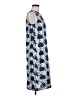 DKNY 100% Polyester Print Blue Casual Dress Size M - photo 4