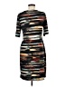Connected Apparel Graphic Brown Casual Dress Size 8 - photo 2