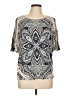 Dana Buchman Silver Short Sleeve Blouse Size L - photo 1