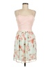 AUW 100% Polyester Floral Pink Cocktail Dress Size M - photo 1