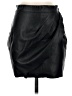 Express 100% Polyester Black Faux Leather Skirt Size 2 - photo 1