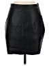 Express 100% Polyester Black Faux Leather Skirt Size 2 - photo 2