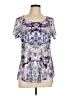 Style&Co 100% Polyester Purple Short Sleeve Blouse Size L - photo 1