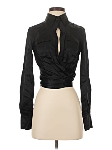 Diane von Furstenberg Long Sleeve Silk Top (view 1)