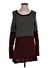 Tribal Color Block Burgundy Pullover Sweater Size S - photo 1