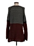 Tribal Color Block Burgundy Pullover Sweater Size S - photo 2