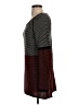 Tribal Color Block Burgundy Pullover Sweater Size S - photo 5