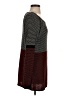 Tribal Color Block Burgundy Pullover Sweater Size S - photo 4