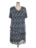 Connected Apparel 100% Polyester Paisley Blue Casual Dress Size 20 - photo 1