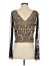 Venus 100% Polyester Black Long Sleeve Blouse Size 4 - photo 2
