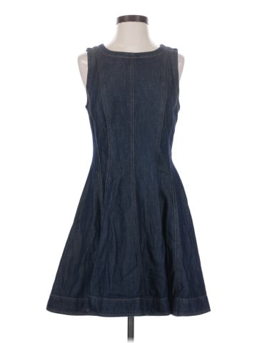 Madewell Airy Denim Circle Mini Dress in Rinse Wash (view 1)