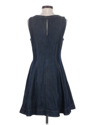 Madewell Airy Denim Circle Mini Dress in Rinse Wash (view 2)