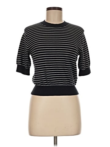 Madewell Textural-Stitch Crewneck Sweater in 100% Cotton (view 1)