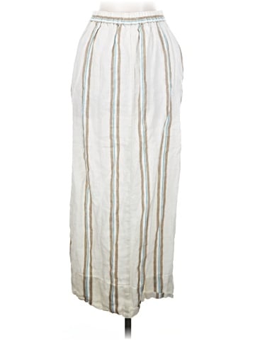 Madewell Column Maxi Skirt in Striped 100% Linen (view 2)