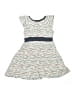 Tea 100% Cotton Tweed Blue Dress Size 10 - photo 1