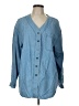 Giorgio Sant'Angelo Blue 3/4 Sleeve Button-Down Shirt Size L - photo 1