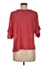1.State 100% Linen Red 3/4 Sleeve Top Size M - photo 2