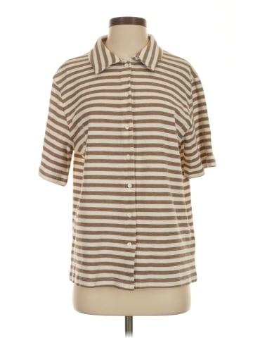 Topshop Short Sleeve Button-Down Shirt (view 1)