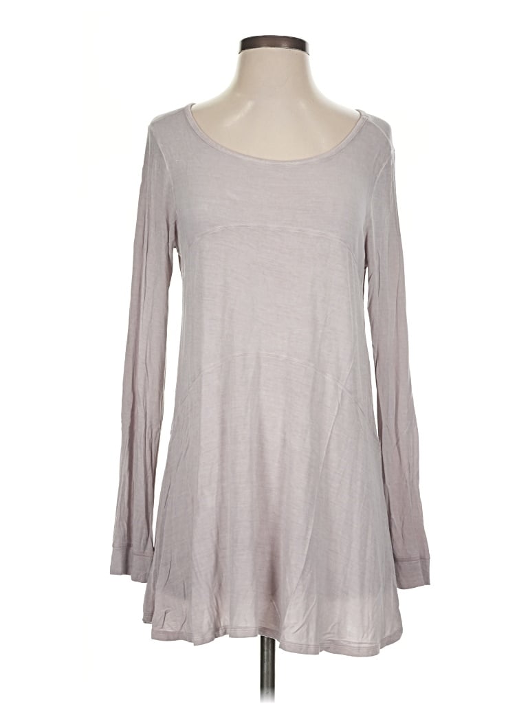 Pre-owned Soft Surroundings Long Sleeve T-shirt In Gray