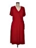 Susan Graver Solid Red Casual Dress Size M - photo 1