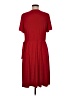 Susan Graver Solid Red Casual Dress Size M - photo 2