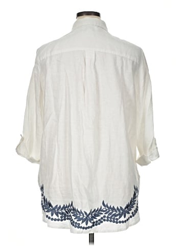 Peck & Peck 3/4 Sleeve Button-Down Shirt (view 2)