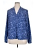 Tahari Paisley Blue Long Sleeve Blouse Size 1X - photo 1