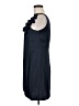 H&M 100% Polyester Solid Blue Cocktail Dress Size 6 - photo 5