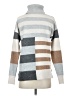 Renuar 100% Polyester Stripes Gray Turtleneck Sweater Size XS - photo 2